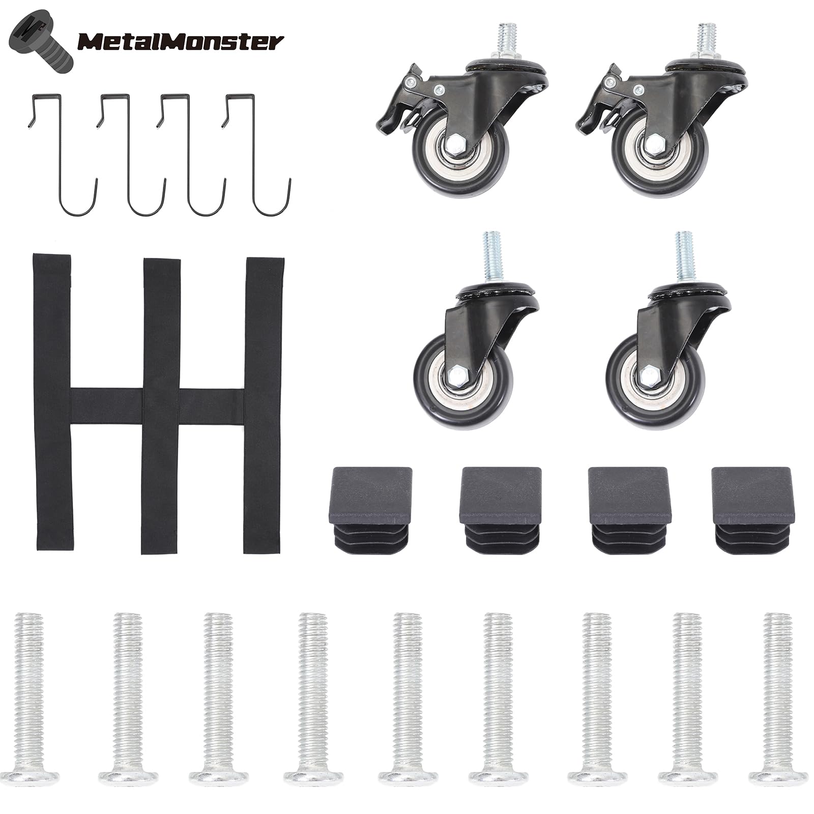 Heavy-Duty 3-Tier Weight Rack for Home Gym - Dumbbell, Kettlebell & Yoga Mat Storage Organizer with Wheels & Hooks | Perfect for Garage, Basement & Home Workout Equipment Organization