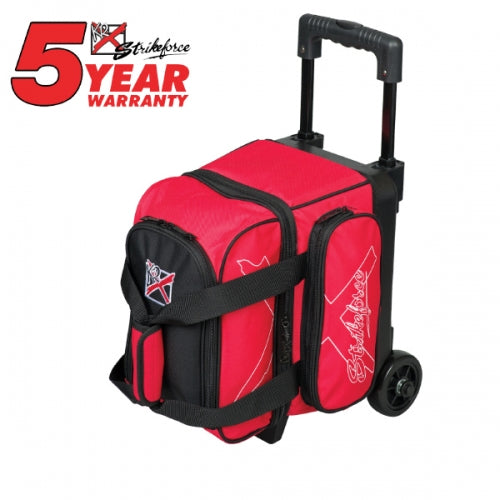 KR Strikeforce Hybrid Single Red Bowling Ball Roller Bag - Durable Bowling Accessory for League Play & Tournament Travel