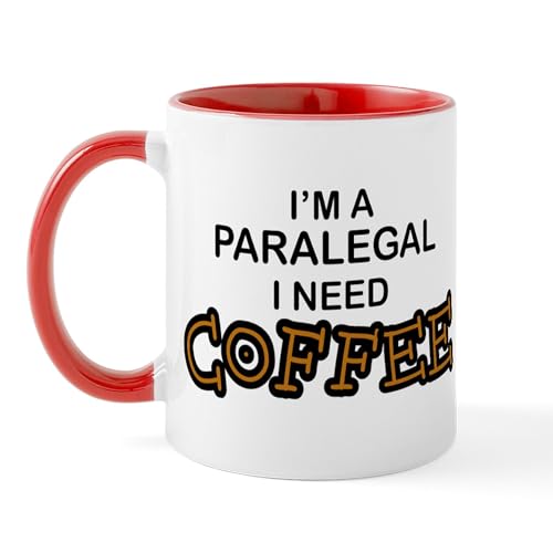 White/Red Inside - Paralegal Need Coffee Mug
