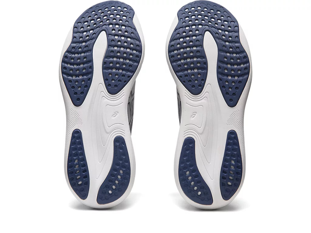 Asics Men's GEL-NIMBUS 25 Running Shoes - Sheet Rock/Indigo Blue - Premium Cushioned Road Running Sneakers for Men - Perfect for Long Distance Running, Jogging & Gym Workouts