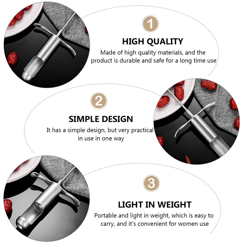 1pc Stainless Steel Fruit Corer Tool - Red Dates Core Remover, Jujube Pitter, Kitchen Gadget for Easy Fruit Seed Removal - Perfect for Baking, Cooking & Food Prep