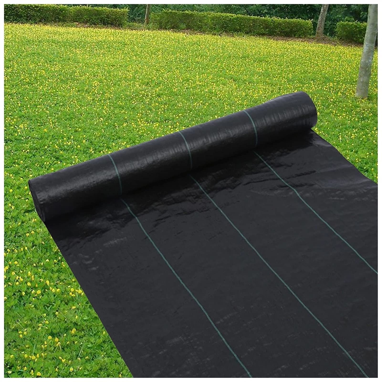 Premium Black Landscaping Fabric - Heavy Duty Weed Barrier for Lawn, Garden, Flower Beds & Driveways | Durable Ground Cover Mulch Fabric (1x3m) | Perfect for Weed Control, Soil Protection & Landscape Projects