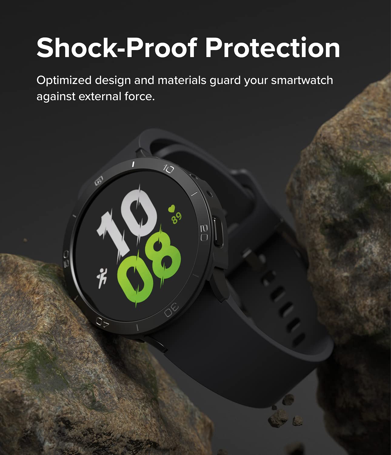 Ringke Air Sports + Bezel Styling Case for Samsung Galaxy Watch 5 44mm - Shockproof TPU Cover with Aluminum Frame | Stylish Protection for Active Lifestyles | Gym, Running & Outdoor Sports Accessory (Black)