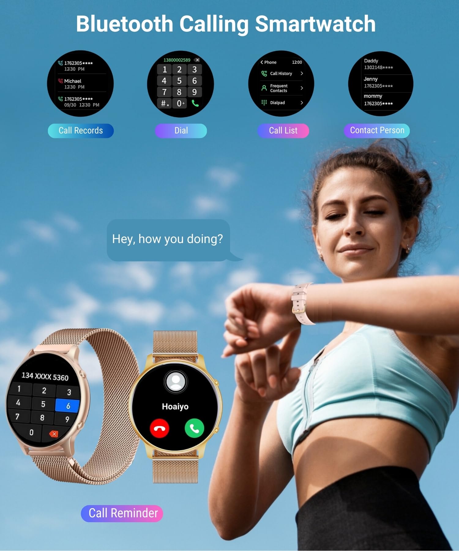 Smart Watches for Women with Call Function, 1.32
