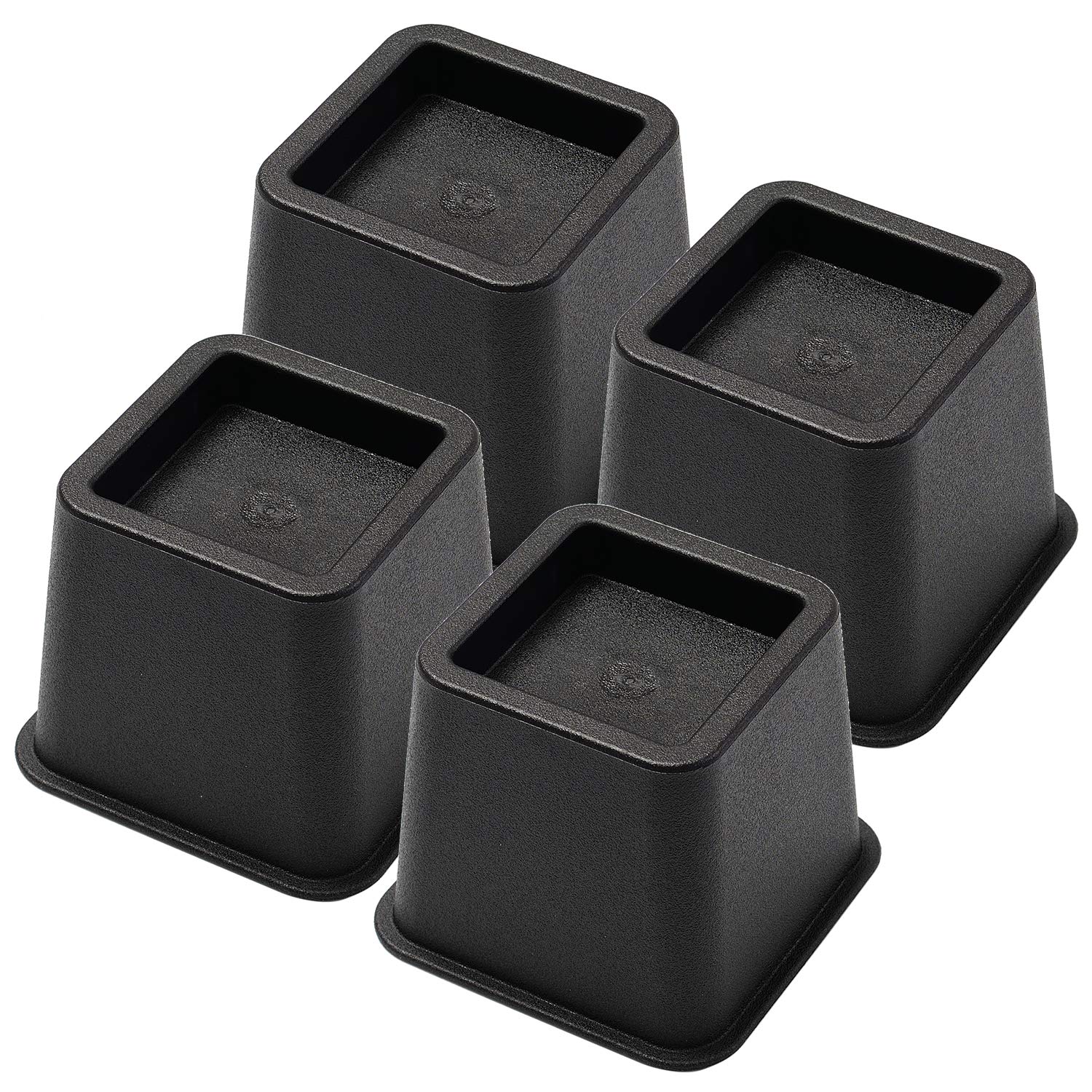 3 Inch Heavy Duty Bed Risers - Set of 4 Square Furniture Lifts for Couch, Chair, Desk, Sofa & Bunk Beds - Perfect for Storage, Leveling & Creating Extra Space Under Furniture