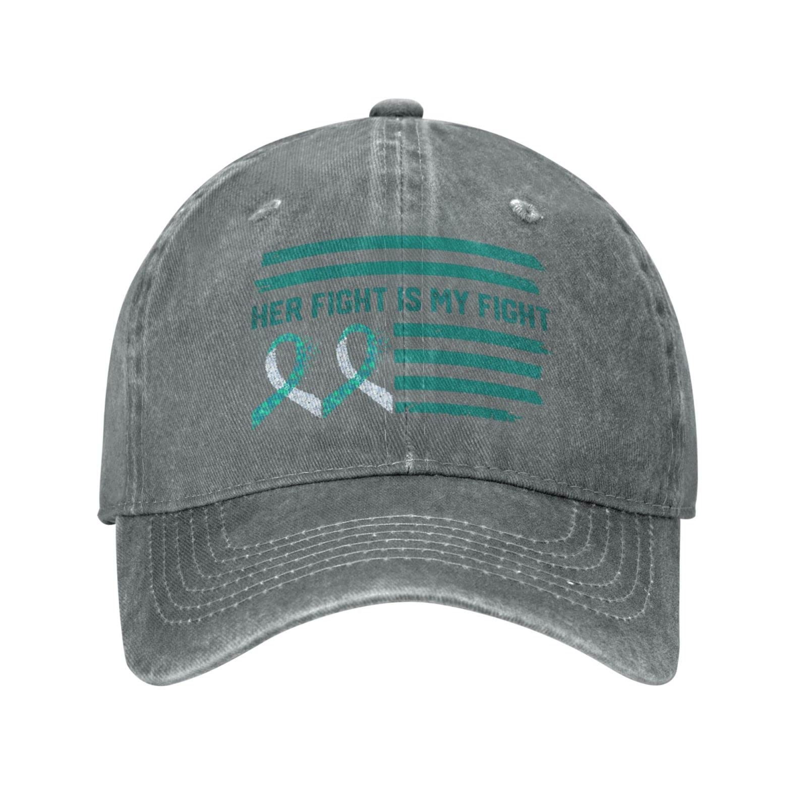 BAGME Fk Cancer Dad Hat - Ovarian Cancer Awareness Graphic Cap for Men & Women - Adjustable Snapback for Support & Awareness Events