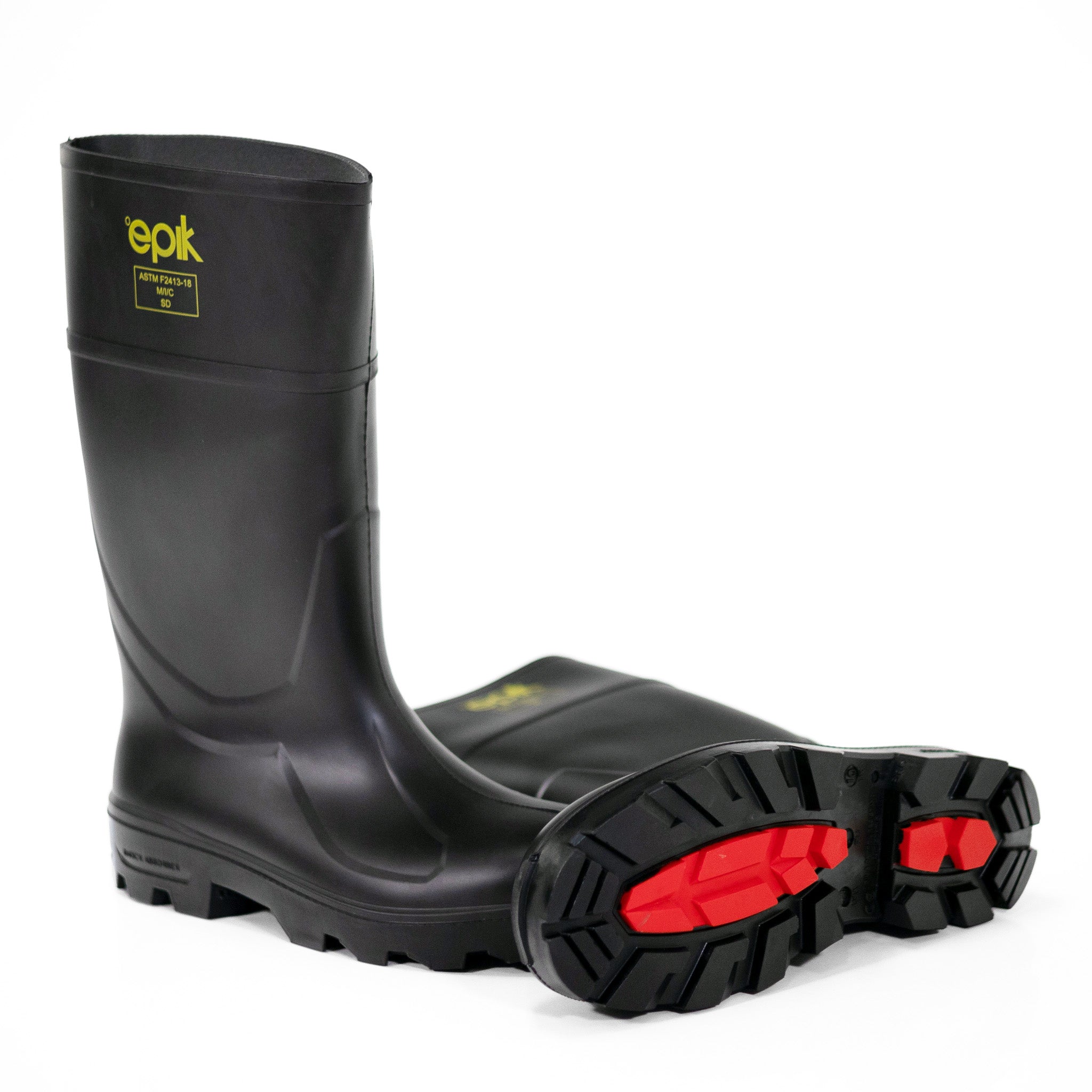 Black Tread Boots for Men & Women - Durable Non-Slip Work Boots for Hiking, Construction & Outdoor Activities