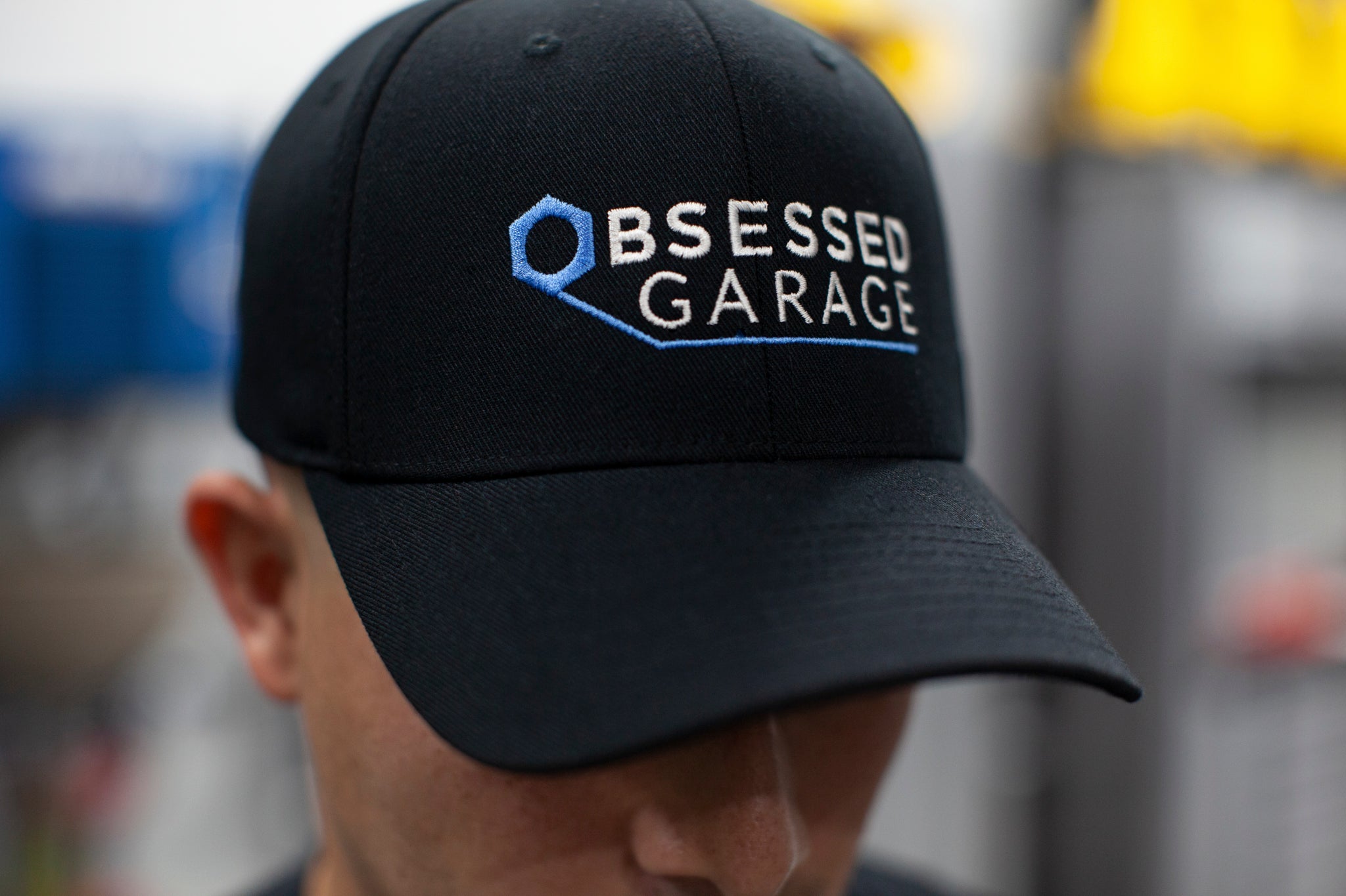 Obsessed Garage Logo Hat - Premium Adjustable Baseball Cap for Car Enthusiasts - Perfect for Car Shows, Racing Events & Outdoor Activities