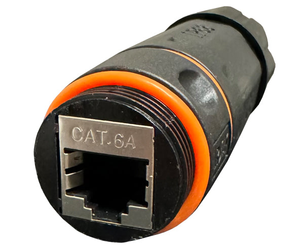 CAT6A Outdoor Waterproof Industrial RJ45 Shielded Coupler Kit - IP68 Rated, Two-Way Feed Through Connector for Harsh Environments | Ideal for Outdoor Networking, Security Cameras & Industrial Applications