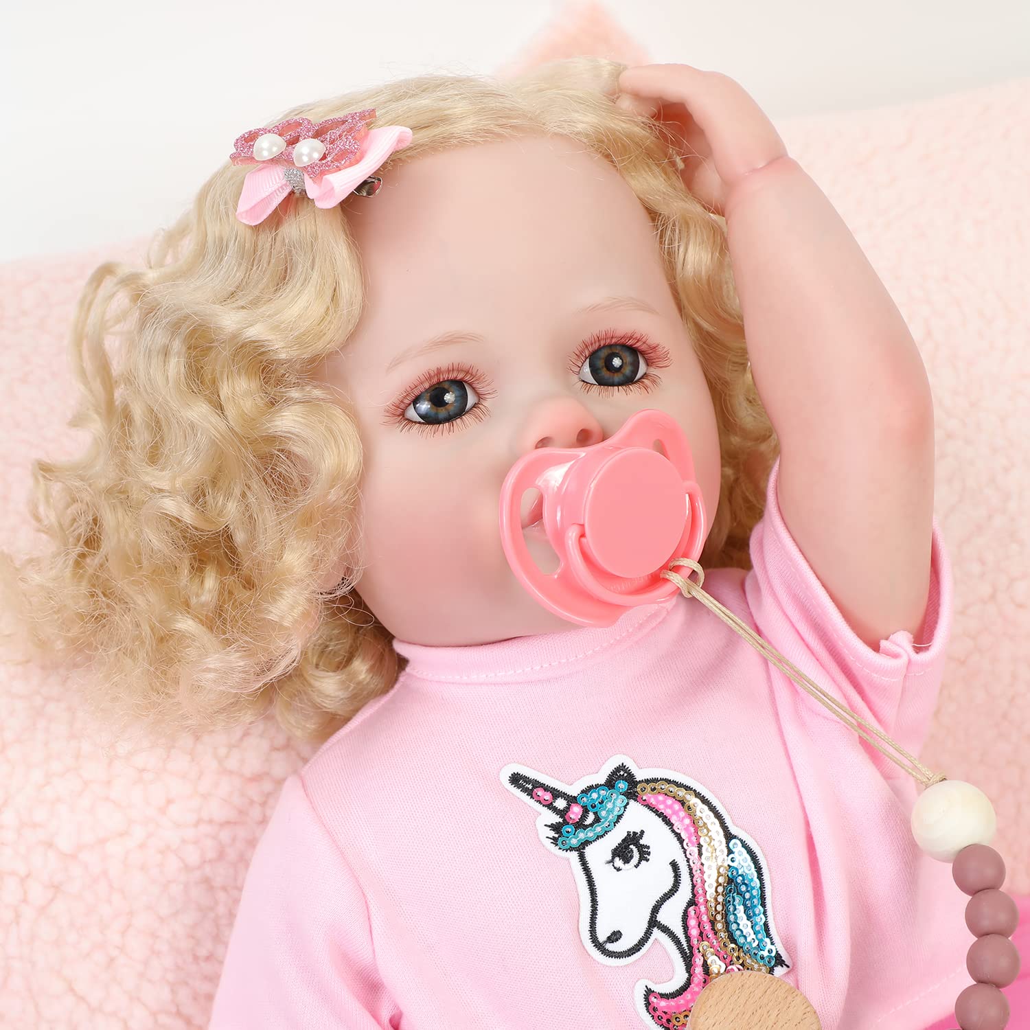 22 Inch Realistic Reborn Baby Doll - Lifelike Vinyl Poseable Newborn Girl Doll with Hair for Kids Age 3+ | Perfect for Role Play, Gift Giving & Collectors