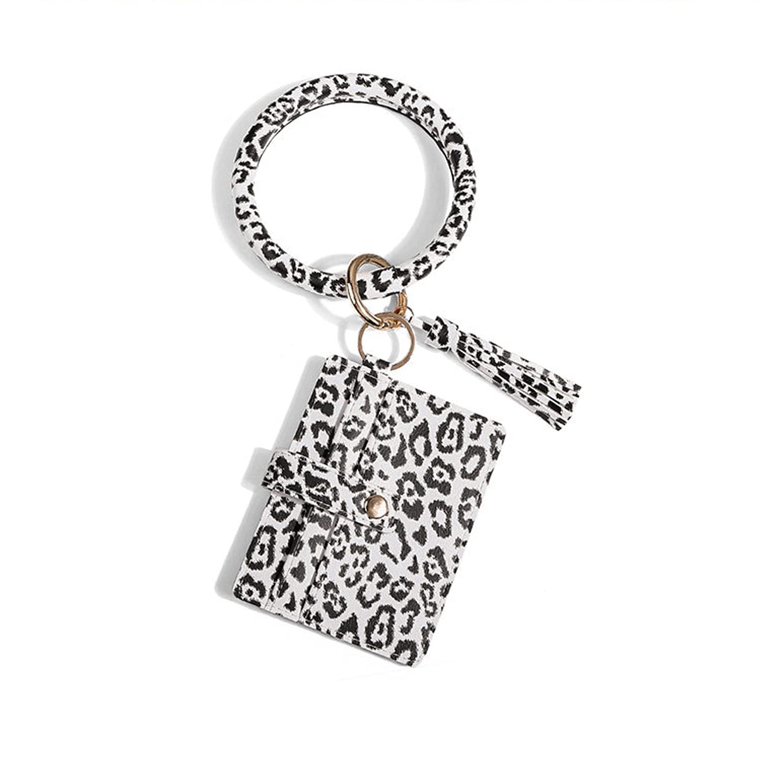 BADILKA Silicone Tassel Keychain - Stylish Beaded Bangle Bracelet with Key Ring & Card Holder for Women | Perfect for Key Organization, Wallet Accessory, and Fashion Jewelry
