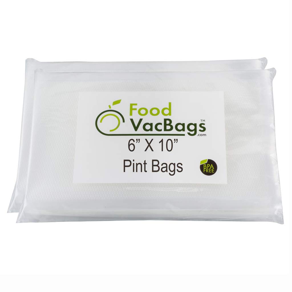 200 Pack 6x10 Inch Vacuum Sealer Bags for Food Storage | Pint Size Vacuum Seal Pouches Compatible with FoodSaver™ | Perfect for Meal Prep, Sous Vide & Freezer Storage