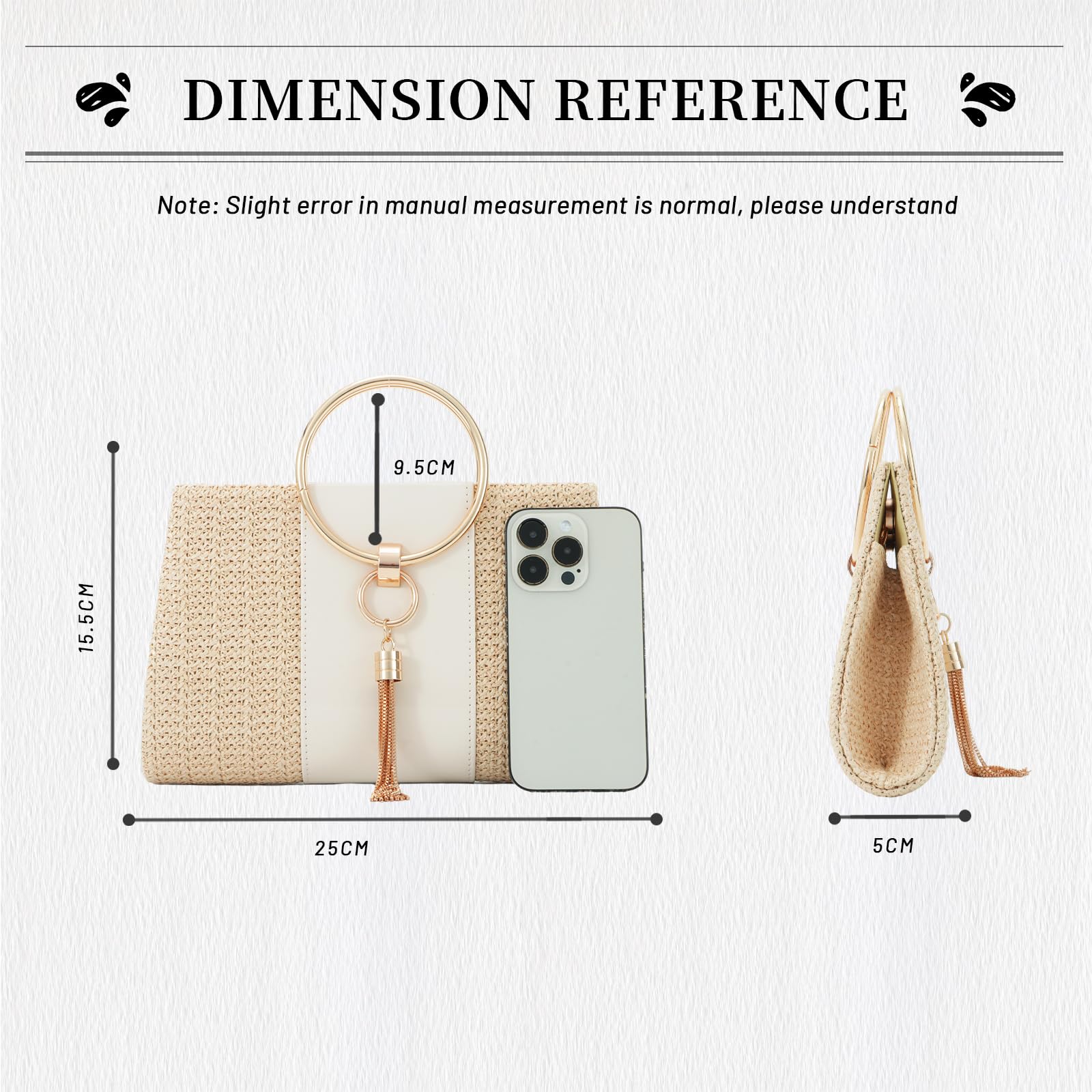 Lanpet Women's Straw Clutch Evening Handbag - Elegant Summer Beach Tote Purse with Tassel Design | Perfect for Parties, Weddings & Vacation Accessories
