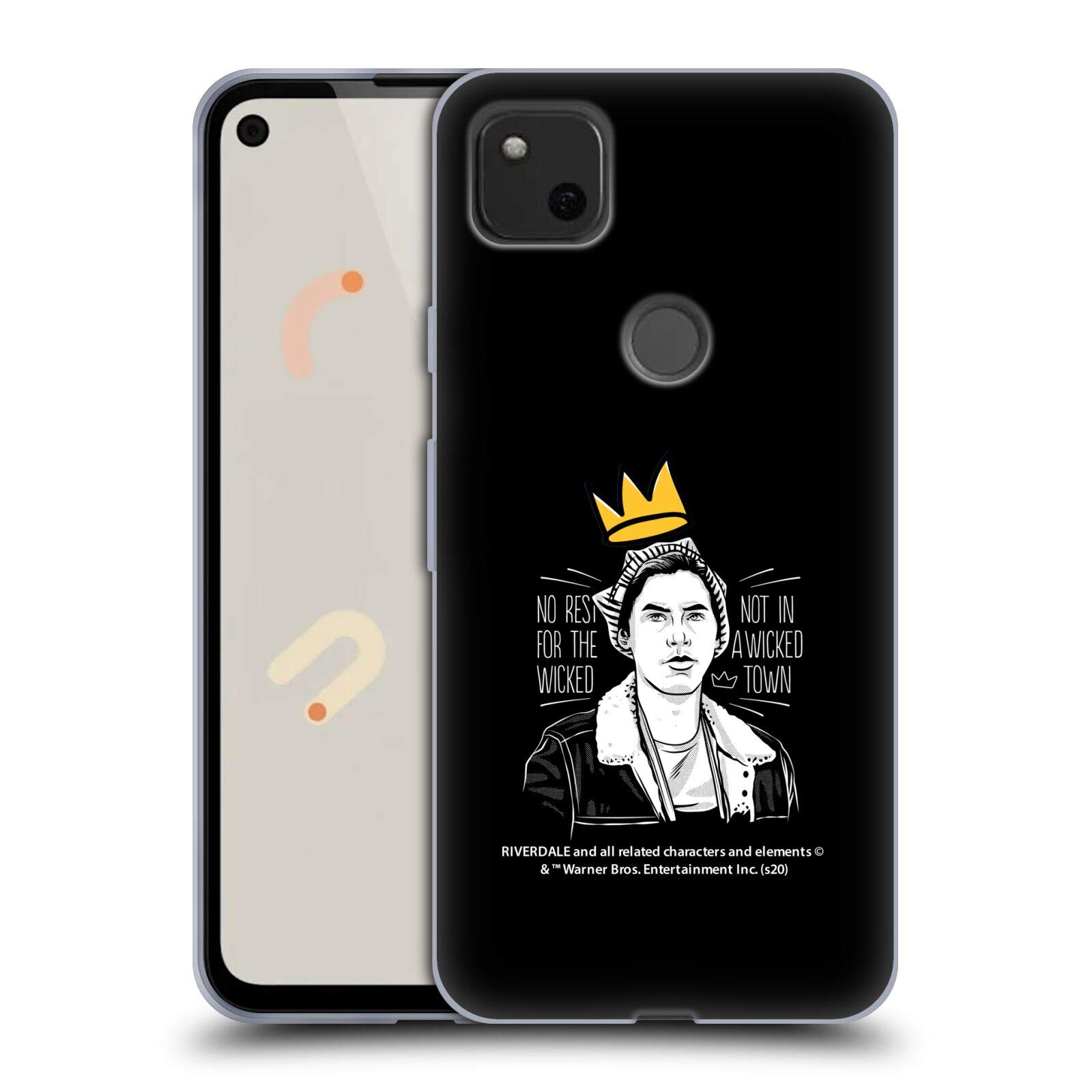 Official Jughead Jones Soft Gel Case for Google Pixel 4a - Riverdale No Rest for The Wicked Design - Perfect for Fans & Daily Use