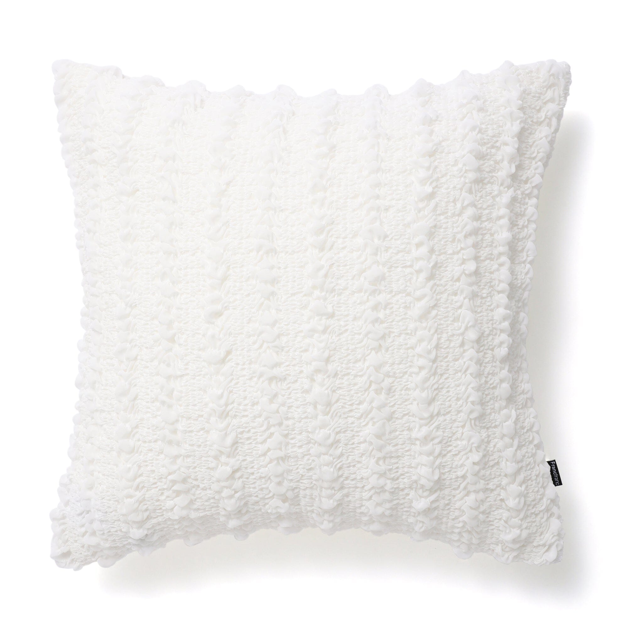 Premium White Chiffon Gather Cushion Cover 18x18 Inches - Elegant Sofa & Bed Decor for Living Room, Bedroom, and Wedding Decorations