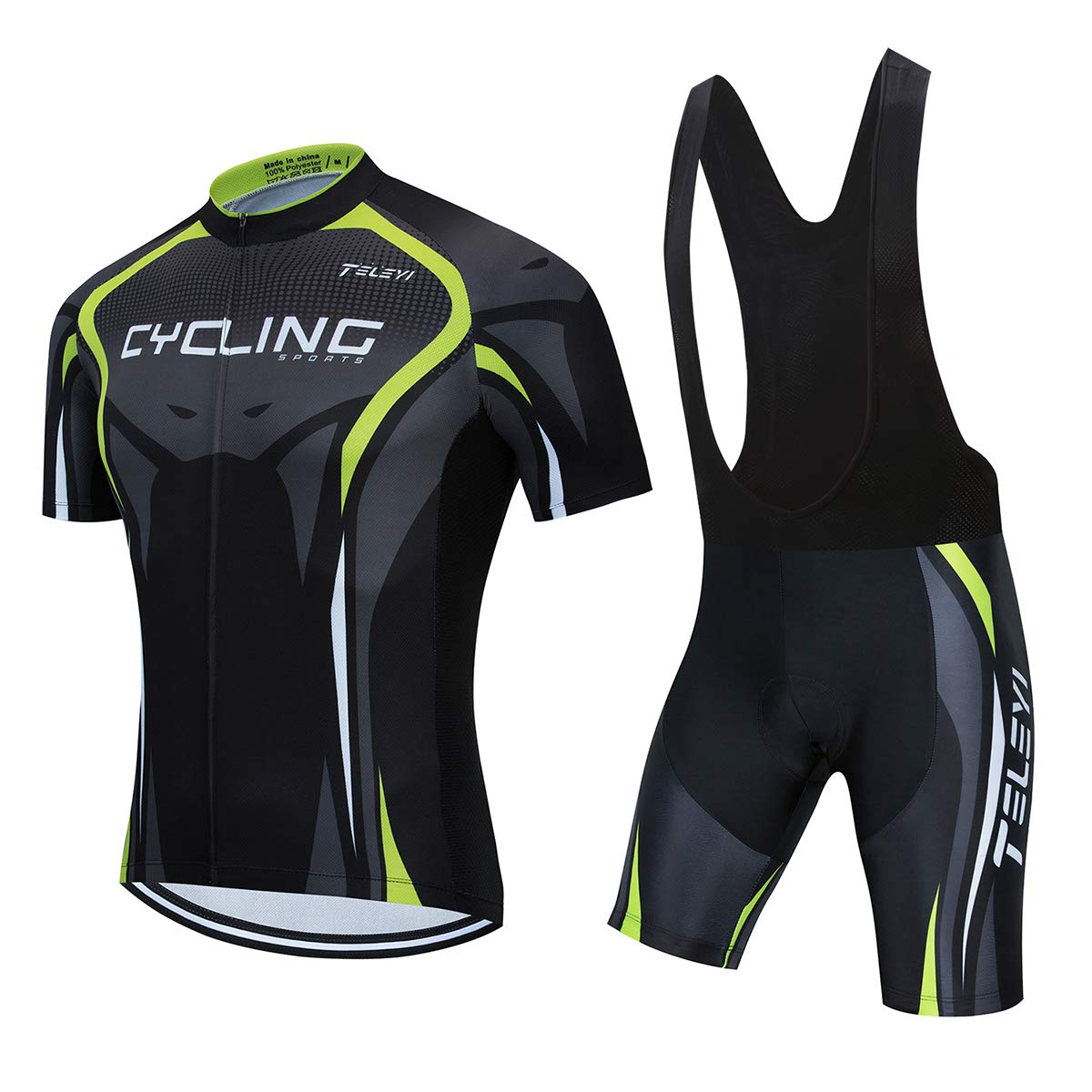 Men's Cycling Jersey Set - Short Sleeve Bike Jersey & MTB Shorts - Breathable Summer Cycling Outfit for Mountain Biking & Road Cycling
