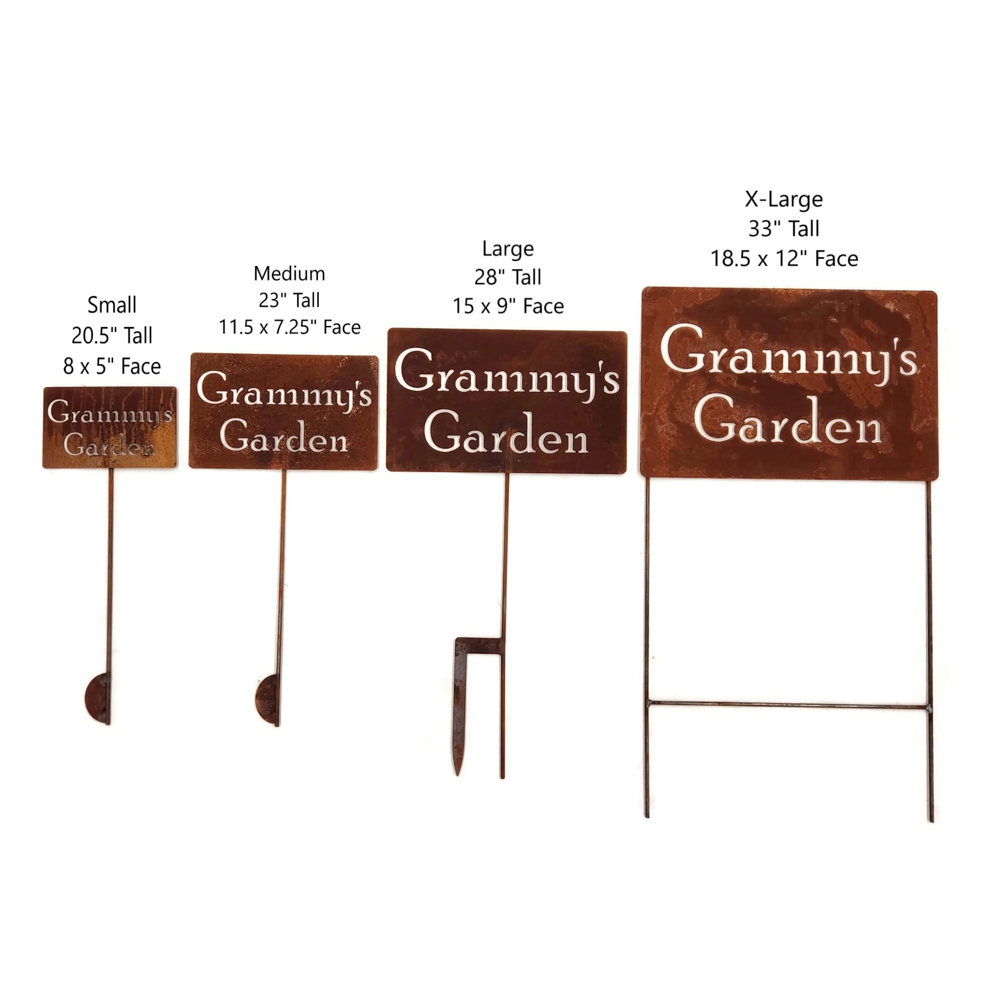 Personalized Family Name Gift - 20 to 33 Inch Tall Decorative Garden Stake (Grammy's Garden, Large 28