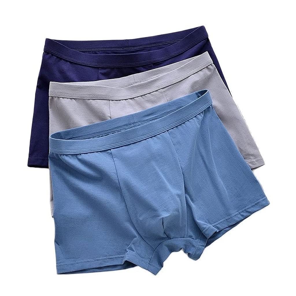 RMGTZ Men's Cotton Boxer Briefs - Breathable Soft Underwear for Men, Comfortable Boxer Shorts (Color A, Size XXL) - Perfect for Daily Wear, Workout & Sleep