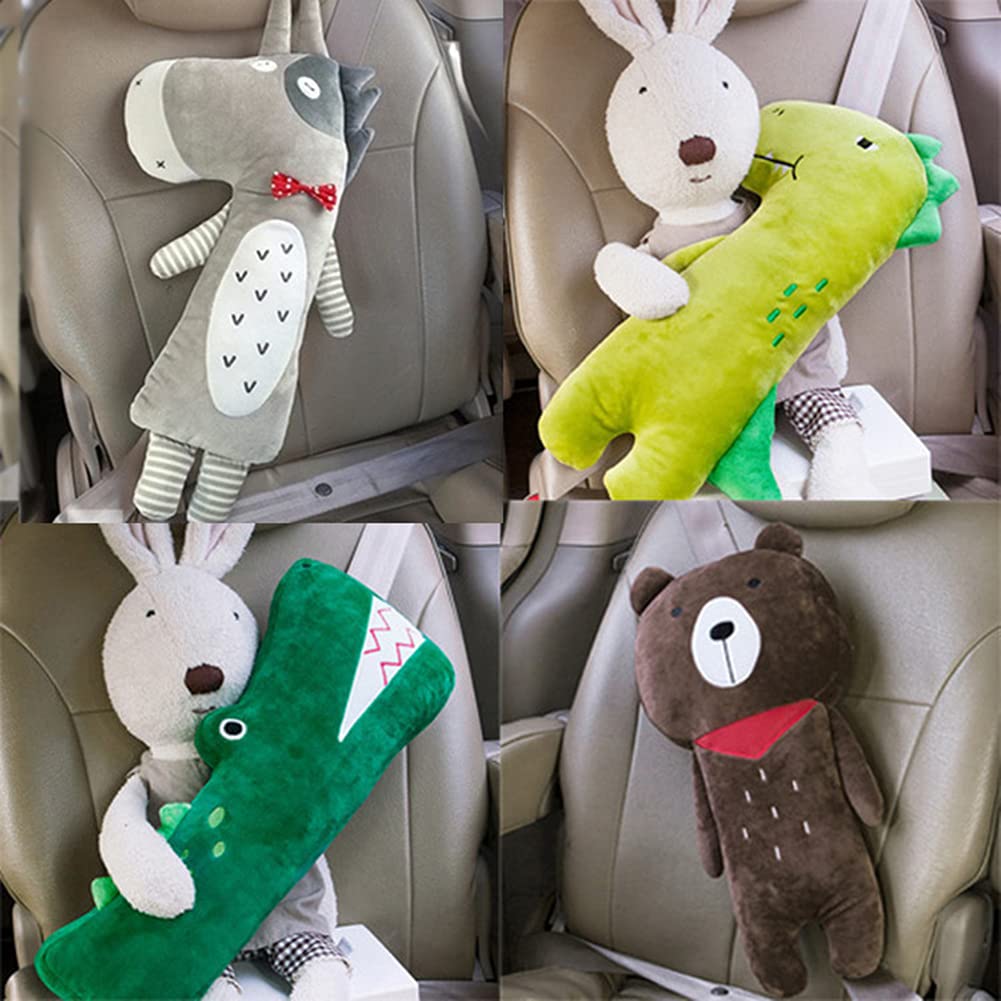 Katutude Adjustable Car Seat Belt Cover - Soft Shoulder Strap Cushion with Panda Design, Neck Support Pillow for Comfortable Driving | Perfect for Long Road Trips, Commuting & Travel with Kids