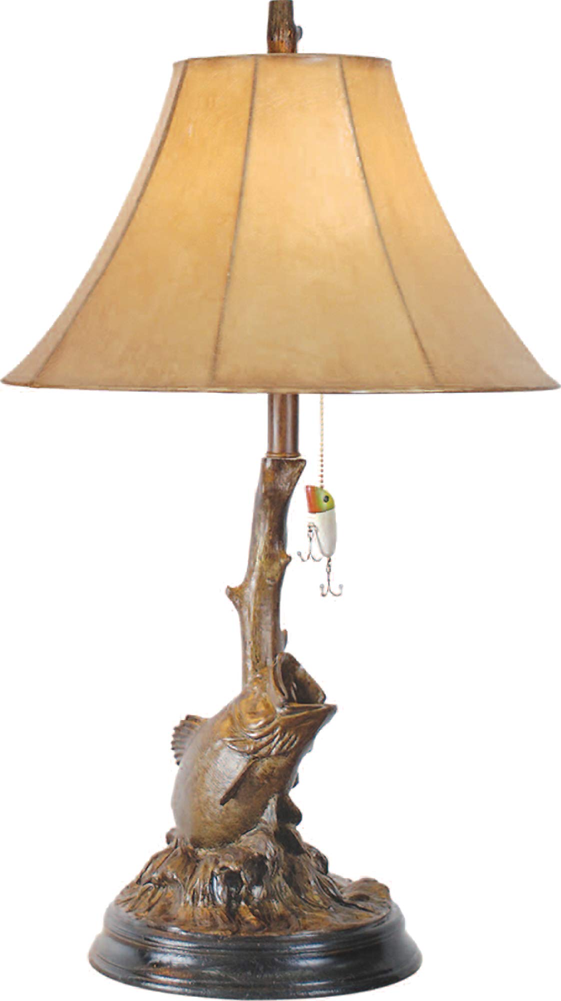 Bass Fishing Table Lamp - LED Night Light for Anglers, Bedroom, Office, or Man Cave Decor - Perfect Gift for Fishing Enthusiasts