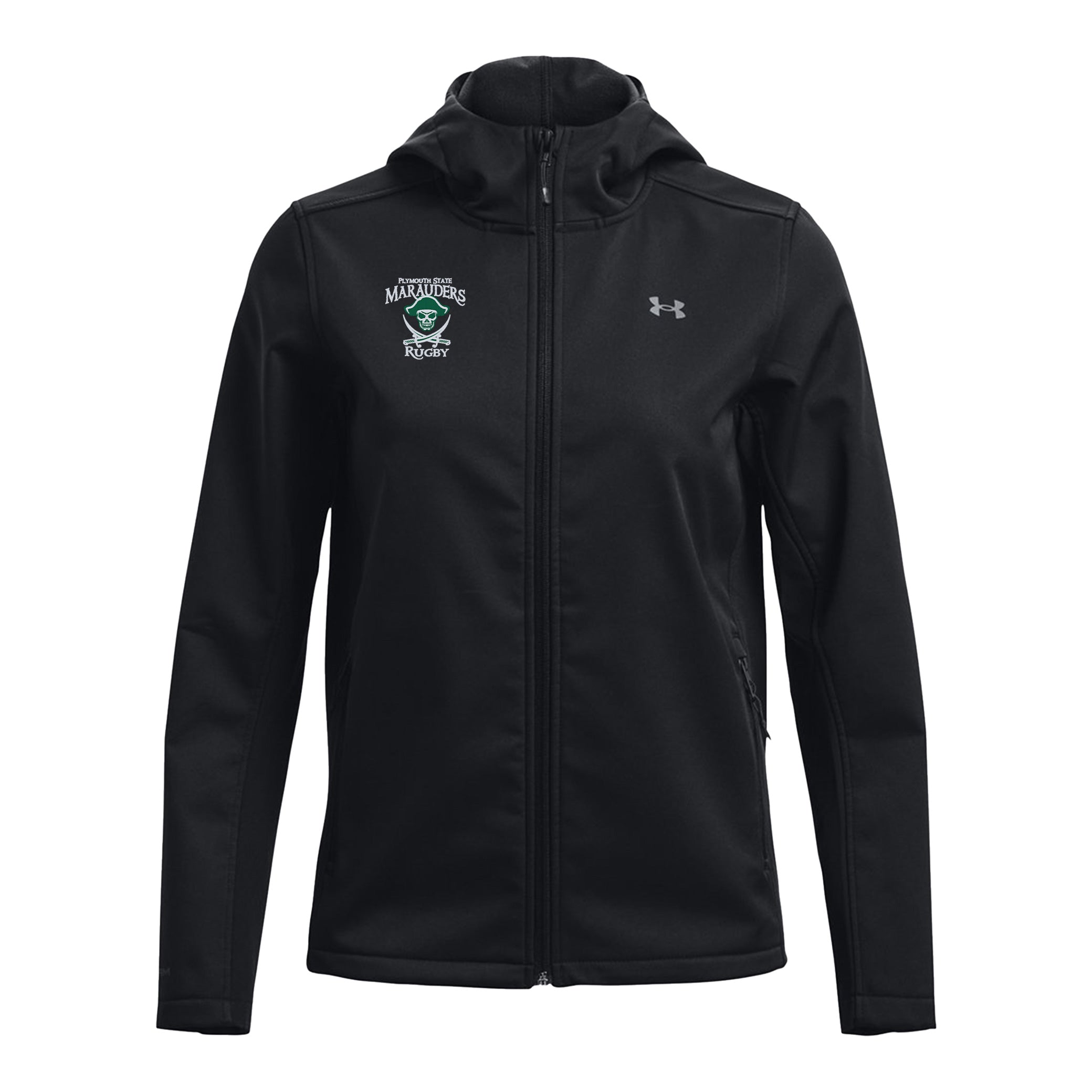 Plymouth State WRFC UA Women's CGI Hooded Jacket - Lightweight Waterproof Windbreaker for Outdoor Running, Hiking & Casual Wear