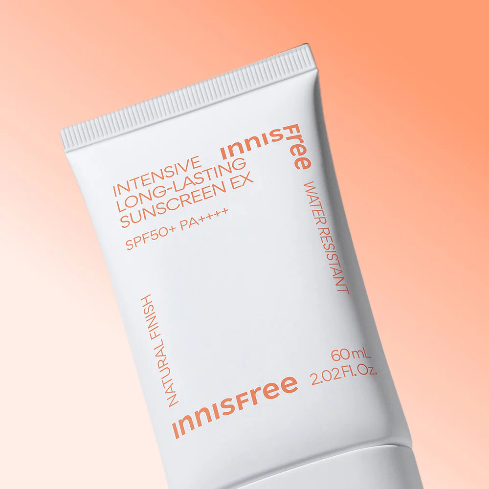 Innisfree Intensive Long-Lasting Sunscreen SPF 50+ PA+++ 60ml - Lightweight Daily Face Sun Protection for Outdoor Activities & Travel