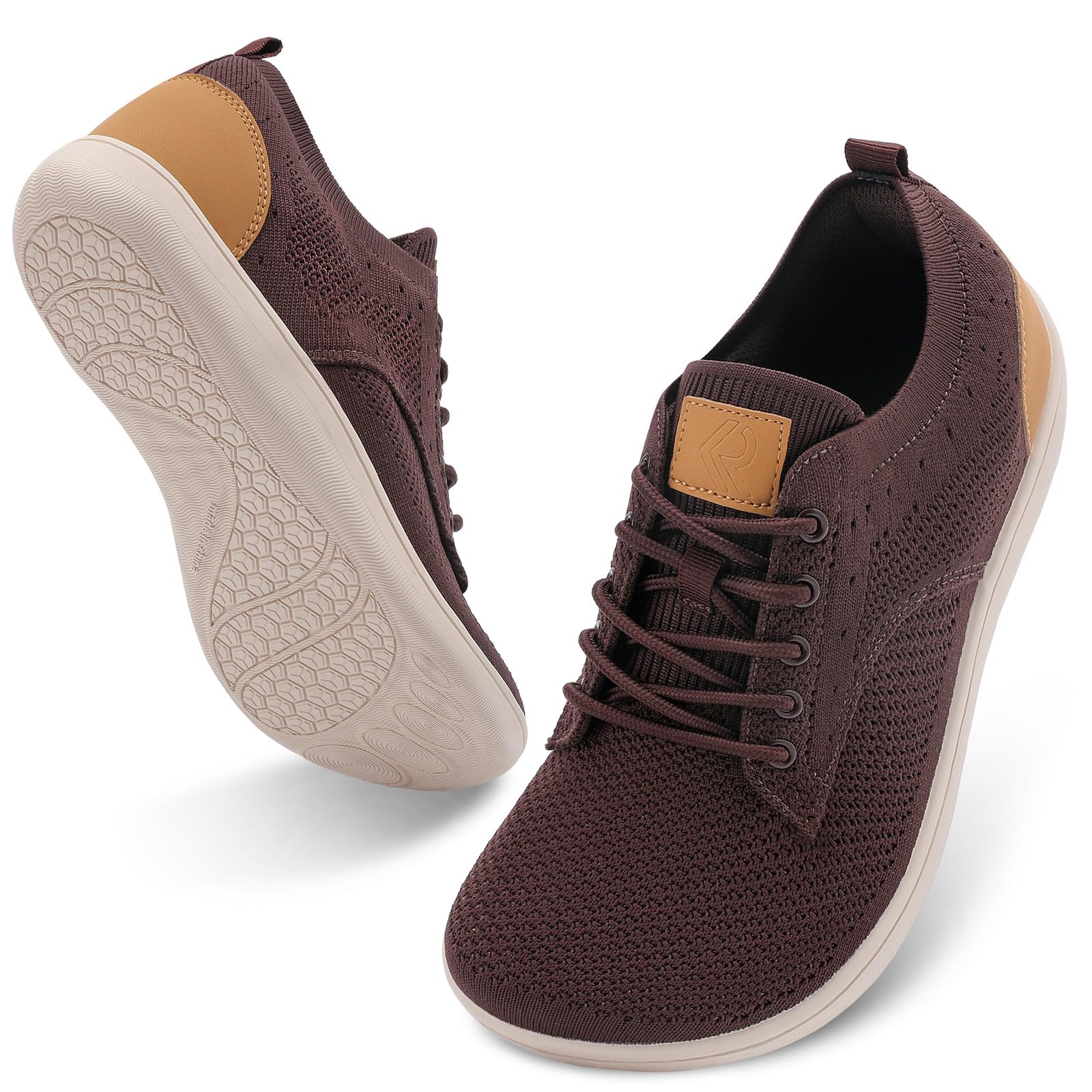 Men's Dress Sneakers - Fashion Oxford Business Casual Shoes with Wide Toe Box | Barefoot Walking Shoes | Zero Drop Sole for Office & Formal Events