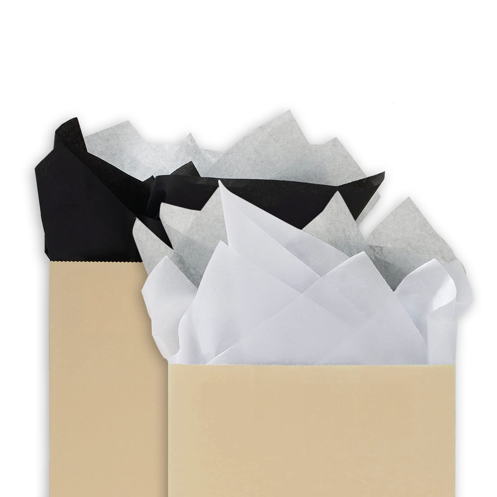 Premium Whaline 120-Sheet Assorted Black & Gray Tissue Paper for Gift Wrapping, DIY Crafts, Paper Flowers - 15