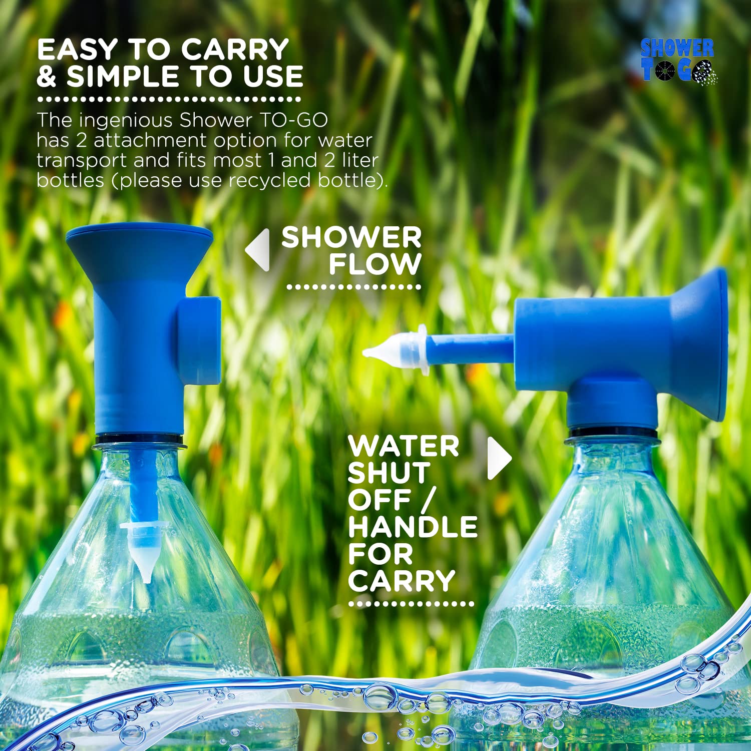 Portable Camping Shower - Outdoor Emergency Shower for Hiking, Travel & Survival | Multi-Use Water Sprayer for Gardening, Pet Bathing & Car Washing | Compact & Lightweight Design for Easy Use Anywhere (Great for Camping, Backpacking & Emergency Preparedness)