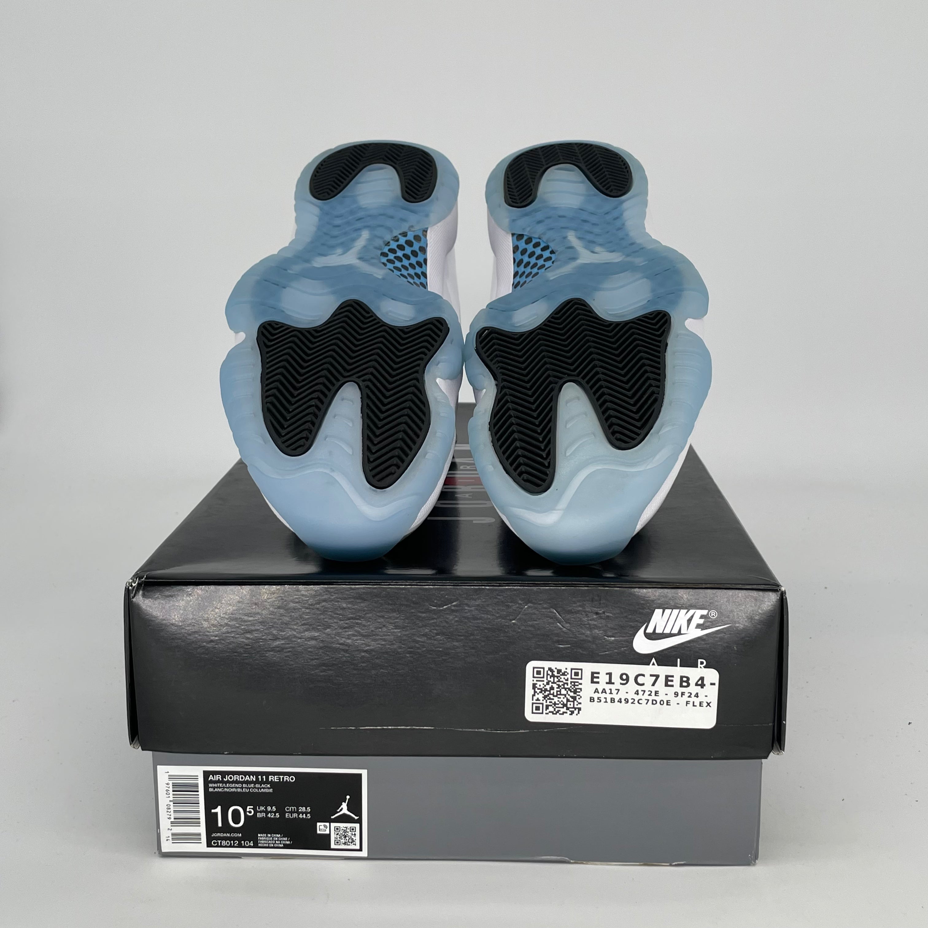 Original Air Jordan 11 Retro 'Legend Blue' Basketball Shoes - Men's Size 10.5 / Women's Size 12 (CT8012-104) - Perfect for Court Performance & Streetwear Fashion