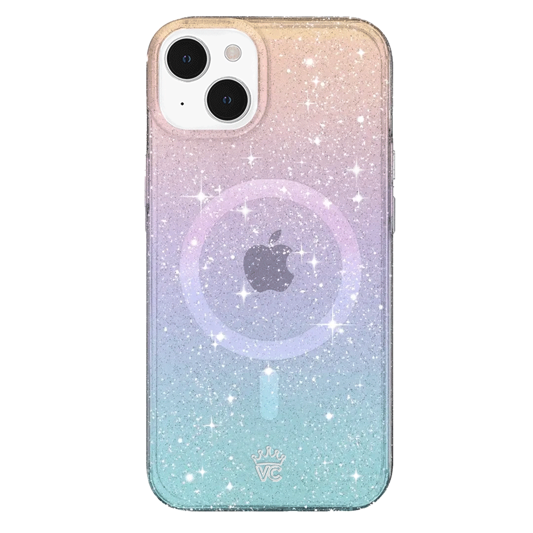 Ombre Stardust Glitter iPhone Case - Sparkling Protective Cover for iPhone 13/14/15 - Trendy Fashion Accessory for Women & Girls - Perfect for Parties, Daily Use & Gift Giving