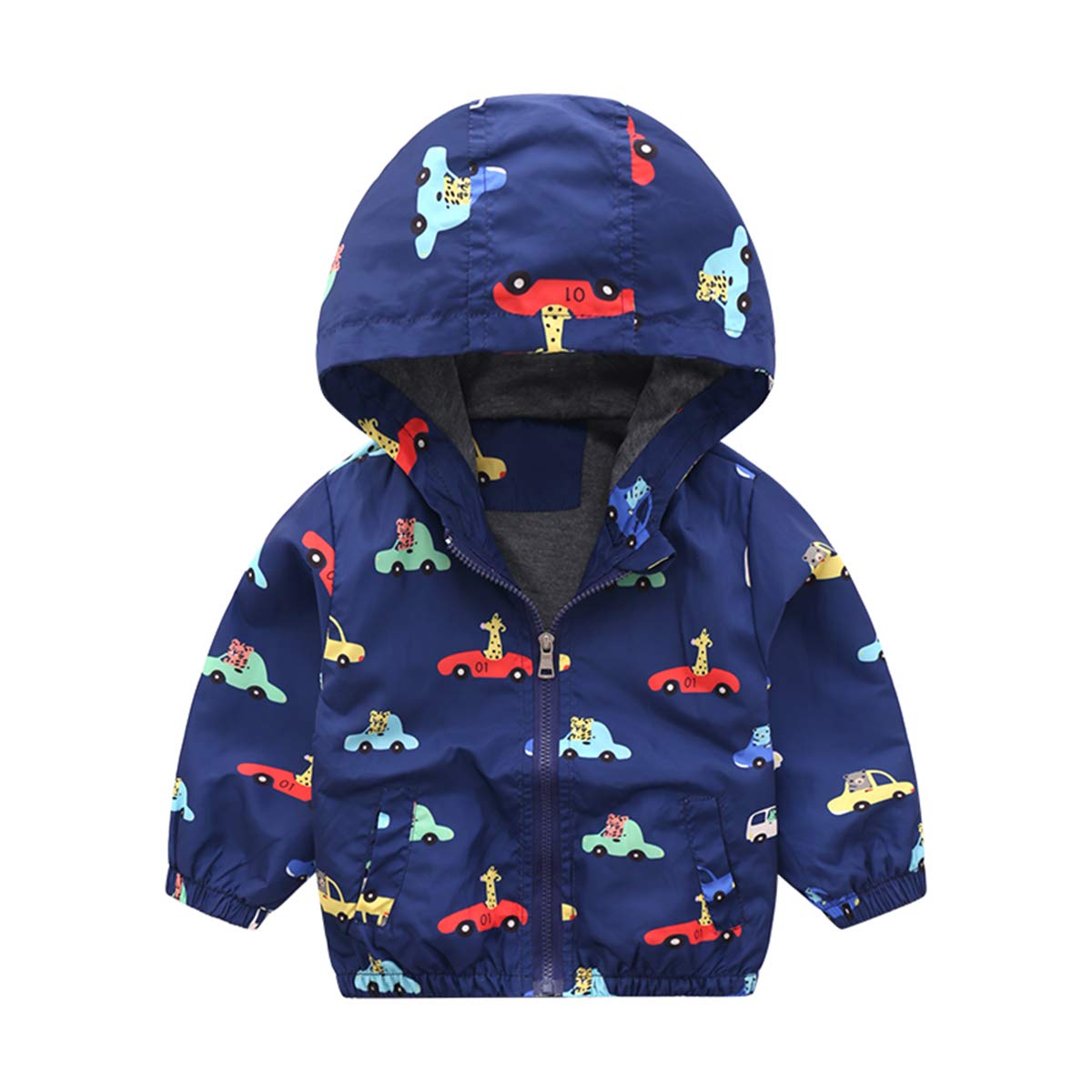CuteOn Toddler Baby Boys' Coats Hoodie Zip Jackets Windbreaker - Warm & Stylish Outerwear for Playtime & Outdoor Adventures