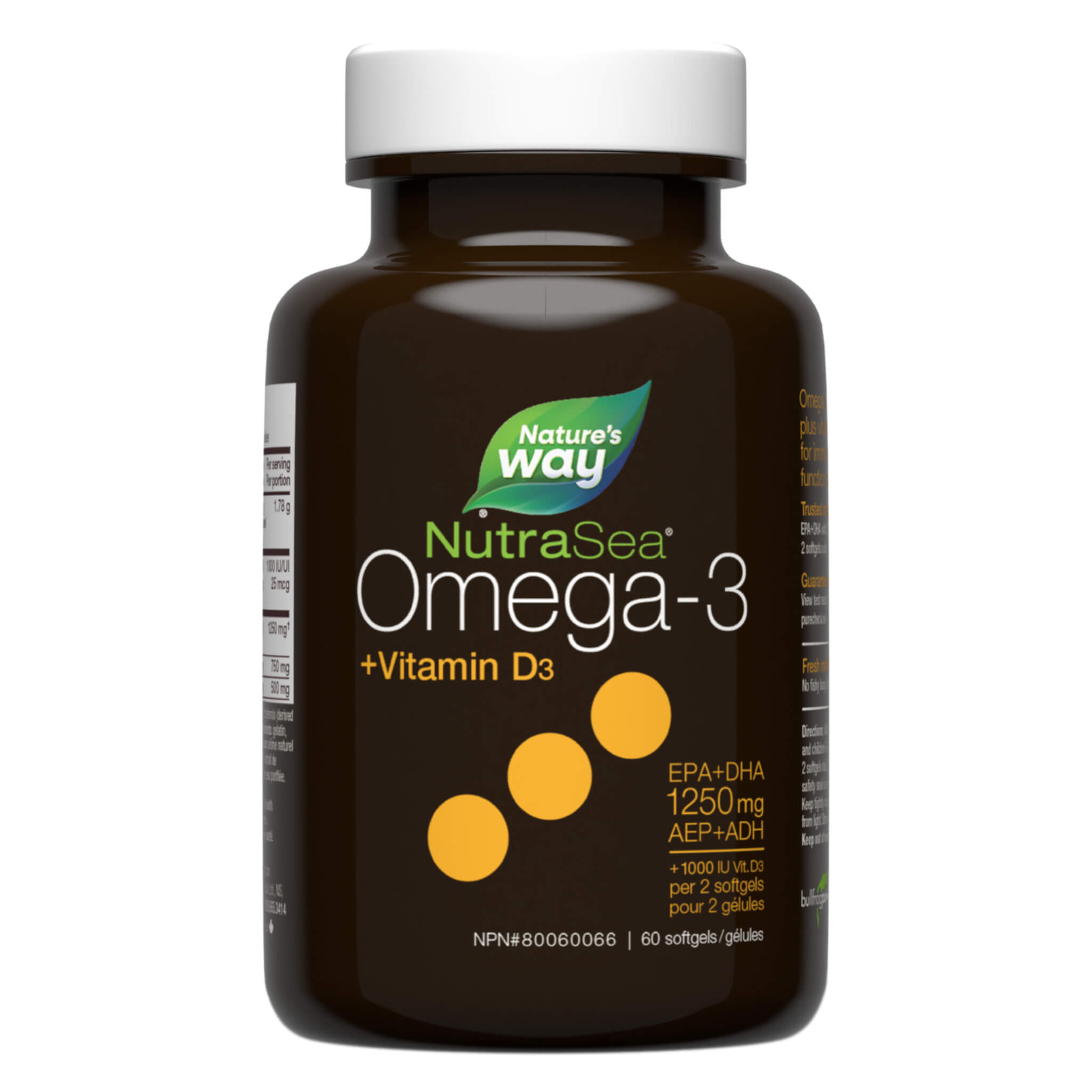 NutraSea +D Omega-3 Liquid Gels with Fresh Mint Flavor - High Potency Fish Oil Supplement for Heart, Brain & Joint Health - Supports Immunity & Cognitive Function - Great for Adults & Active Lifestyles