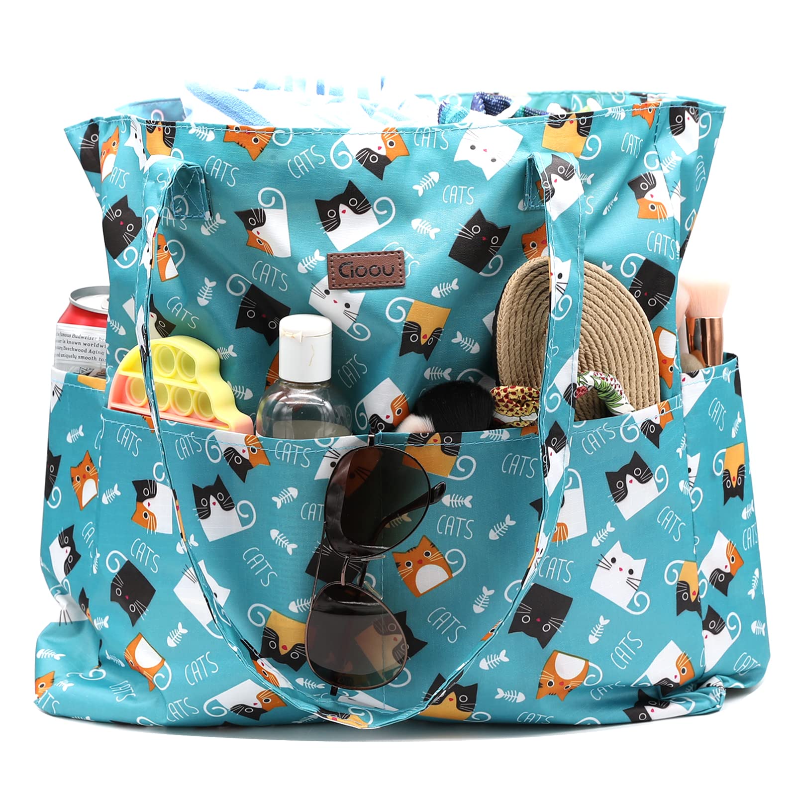 Waterproof Beach Bag - Large Lightweight Tote for Gym, Pool & Travel | Top Zip Closure