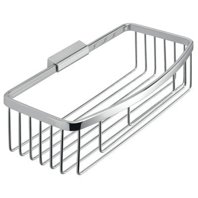 Gedy by Nameeks Trinidad Shower Basket - Rustproof Stainless Steel Bathroom Organizer with Hooks for Shampoo, Soap & Toiletries - Perfect for Small Bathrooms & Apartment Showers