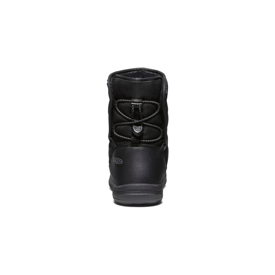 Big Kids' Puffrider Waterproof Winter Snow Boots - Insulated, Slip-Resistant, Warm for Boys & Girls | Black/Steel Grey | Perfect for Snow Play, Sledding & Cold Weather Adventures
