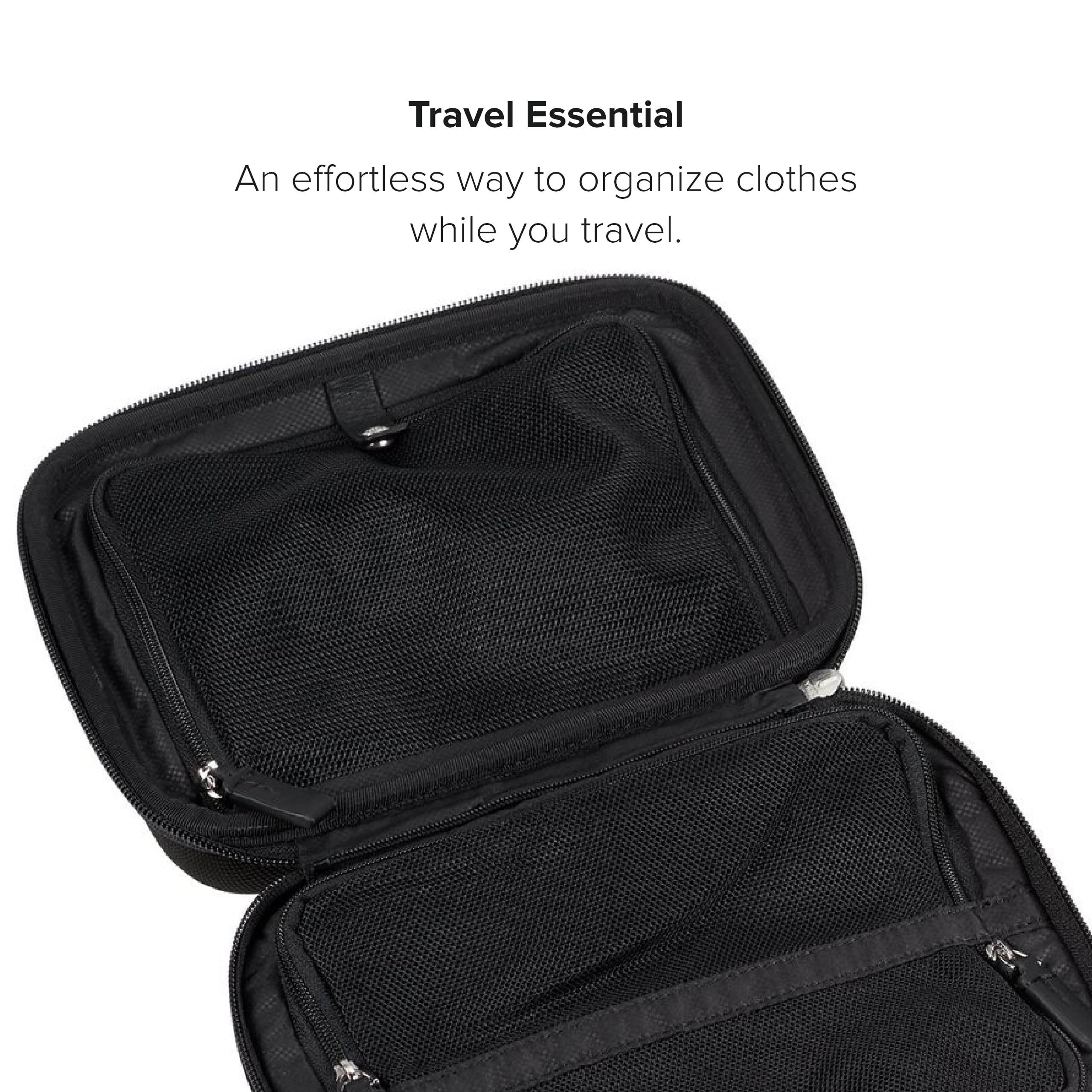 TUMI Large Black Nylon Travel Organizer Pouch - Toiletry Bag for Electronics, Cords, Cosmetics & Hygiene Kit | Perfect for Business Trips, Vacations & Daily Use
