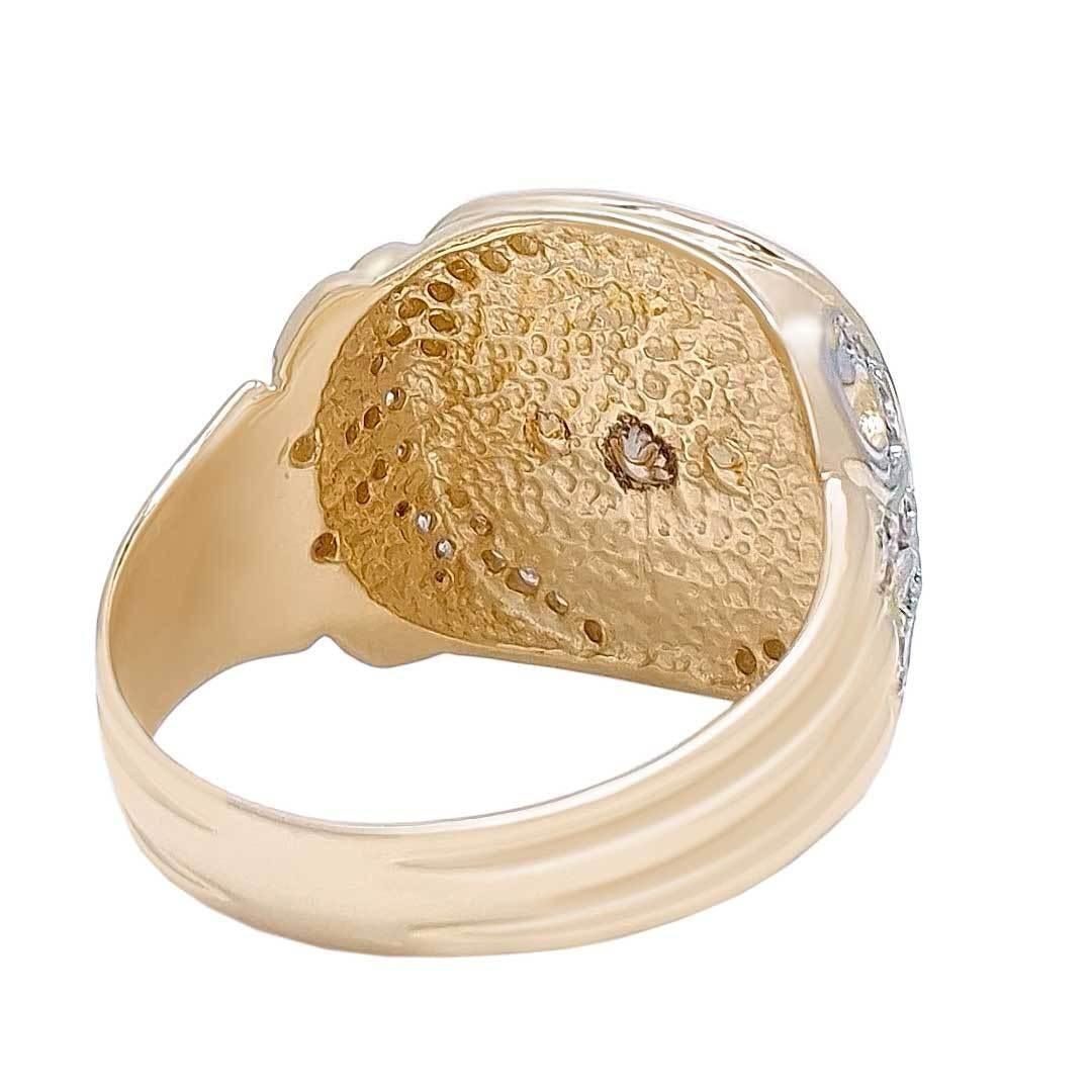 14K Gold Star of David Ring with 74 Diamonds & Black Enamel - Elegant Jewish Jewelry for Hanukkah, Bar Mitzvah & Special Occasions