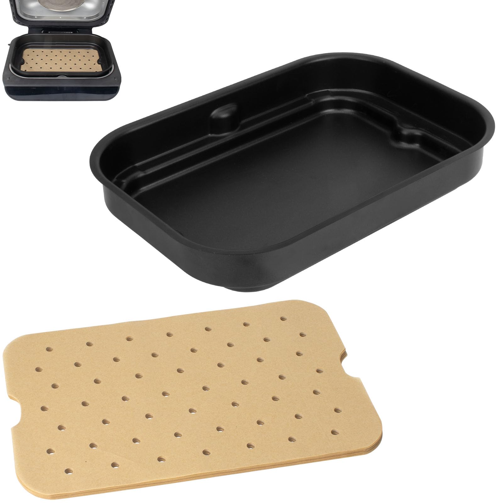 **Disposable Non-Stick Grill Plate & Air Fryer Liners for Ninja FG551 Foodi Smart XL 6-in-1 Indoor Grill – 14.2