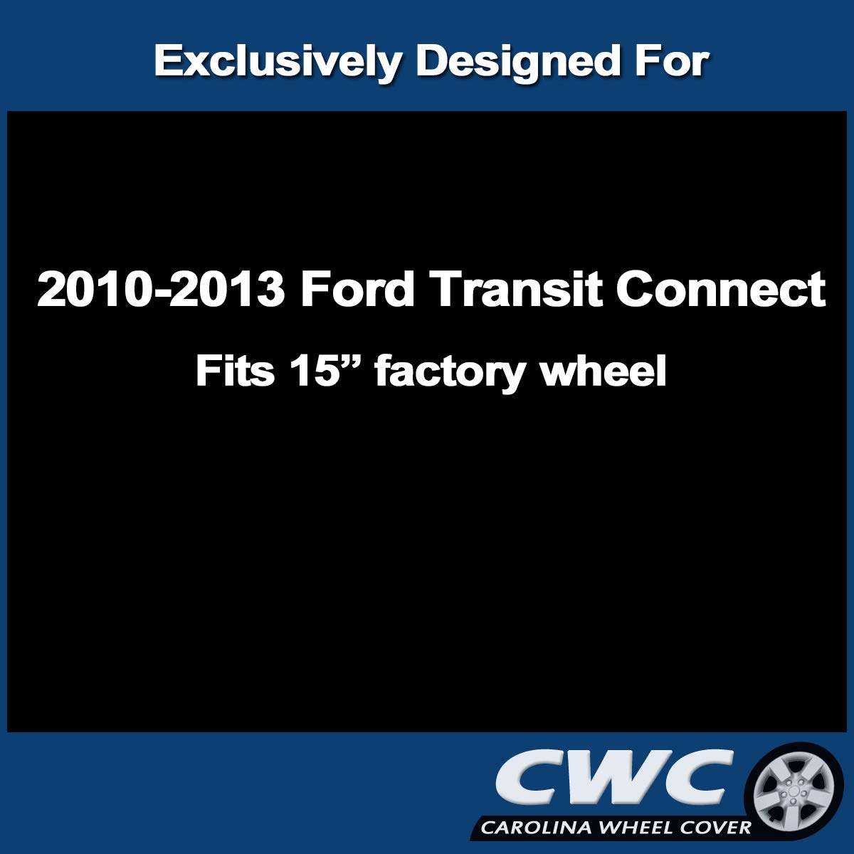 Premium Replica Hubcap for Ford Transit Connect 2010-2013 | 15-Inch Replacement Wheel Cover (1-Piece) | Durable ABS Plastic | Perfect for Damaged or Missing Wheel Covers | Enhances Vehicle Appearance