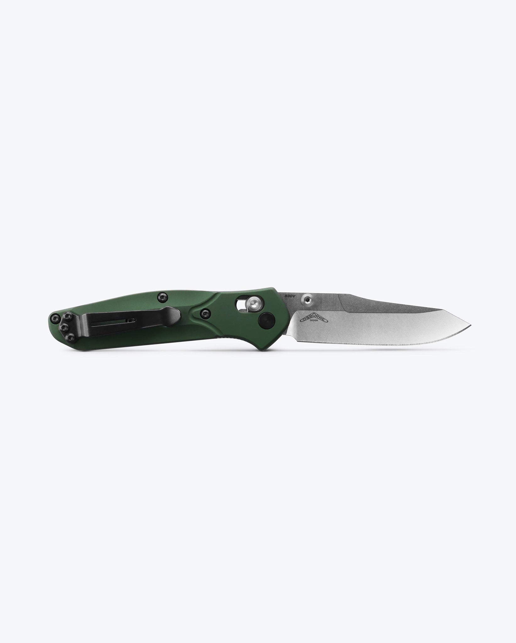 Benchmade 945 Mini Osborne Folding Knife - Green Aluminum Handle, EDC Pocket Knife for Everyday Carry, Outdoor Camping & Hiking