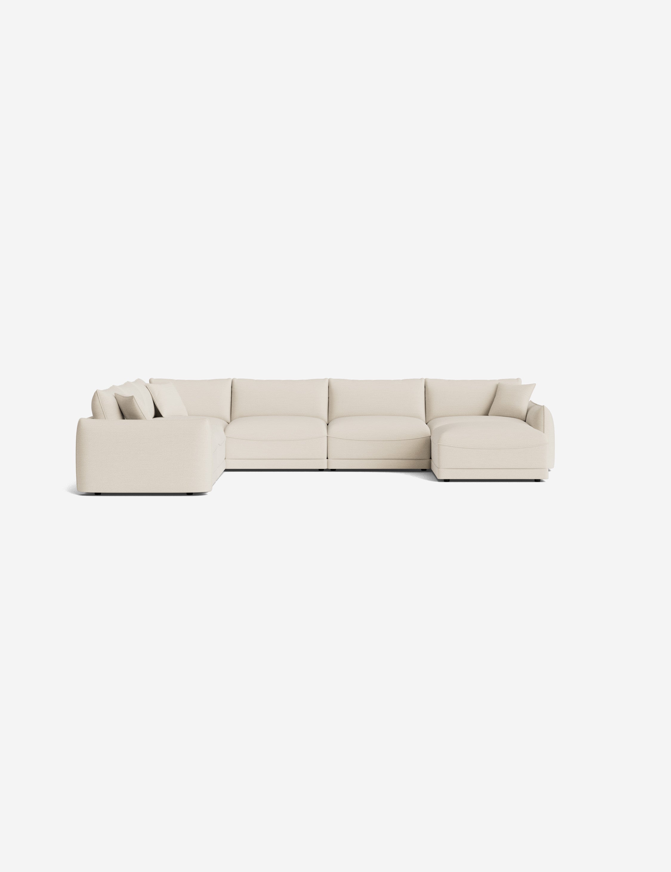 Balmer Modular Corner Sectional Sofa with Ottoman - Modern L-Shaped Couch for Living Room, Family Room & Home Theater - Comfortable & Stylish Furniture for Relaxing & Entertaining