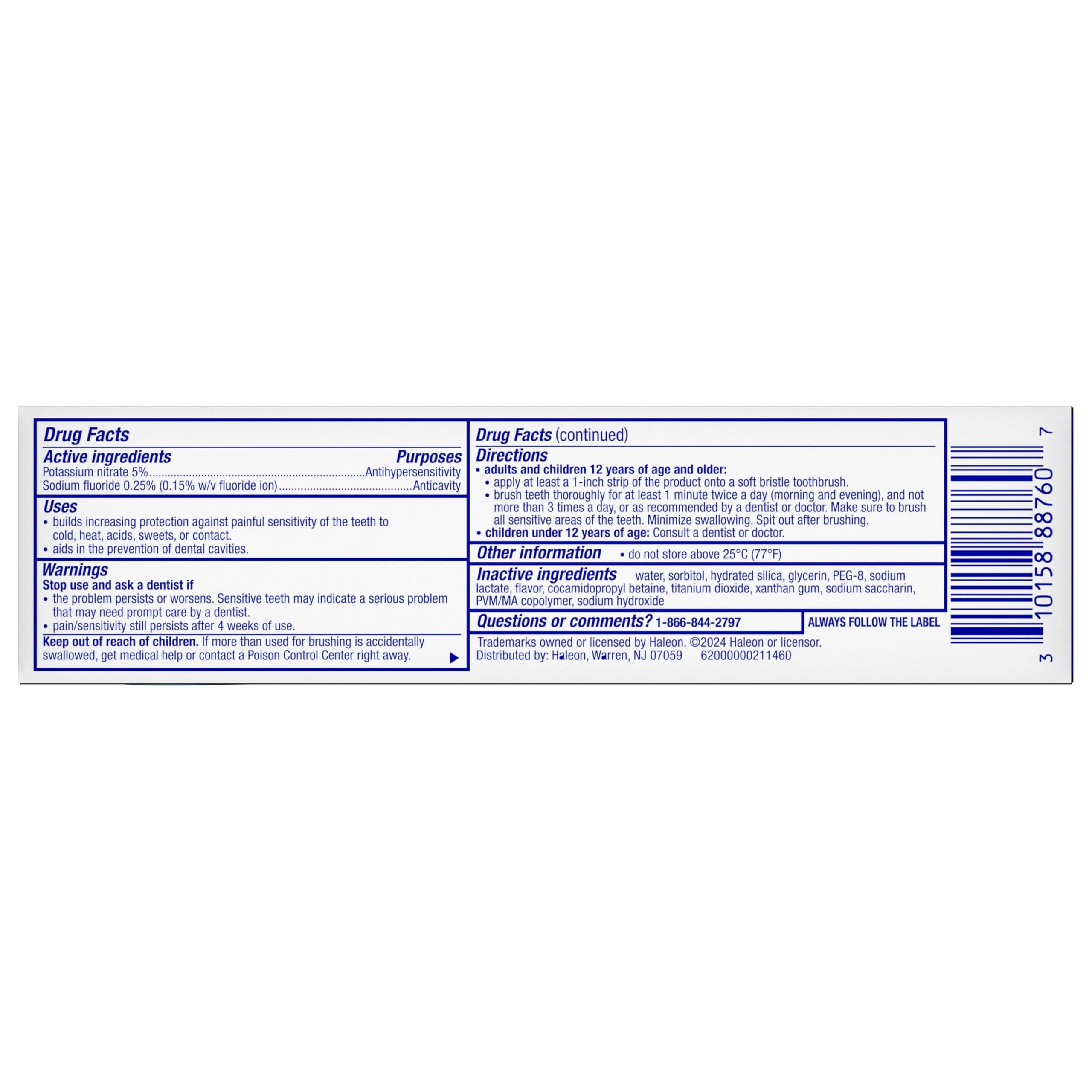 Sensodyne Pronamel Intensive Enamel Repair Toothpaste for Sensitive Teeth - Strengthens & Rehardens Enamel, Fresh Clean Mint Flavor, 3.4 oz | Ideal for Daily Oral Care & Teeth Whitening at Home
