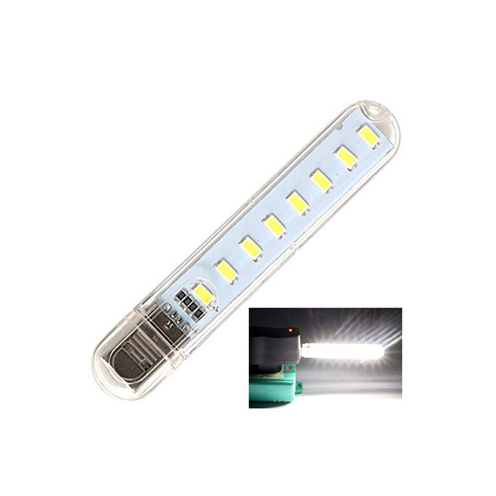 Mini USB LED Flashlight - 3LED/8LED Portable Work Light with White/Warm White Options - USB Rechargeable Torch Lamp for Reading, Computer Use, Camping & Emergency Lighting (Warm White, 3 LED)