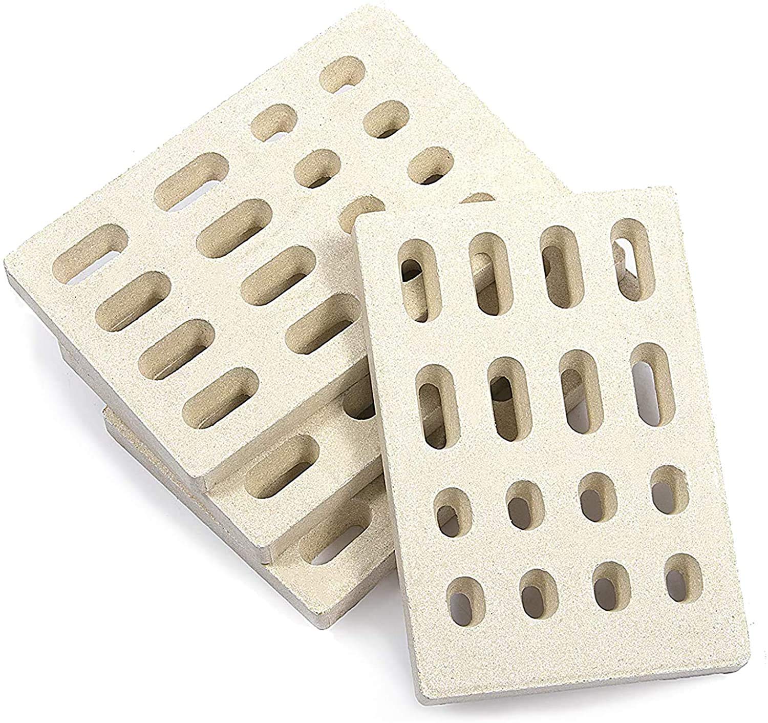 LS'BABQ Ceramic Brick Flame Tamer Replacement - 6 Pack for Barbeques Galore Grand Turbo, Grand Hall & Members Mark Grills | Heat Diffuser for Even Cooking | Perfect for Backyard BBQs, Camping & Outdoor Grilling