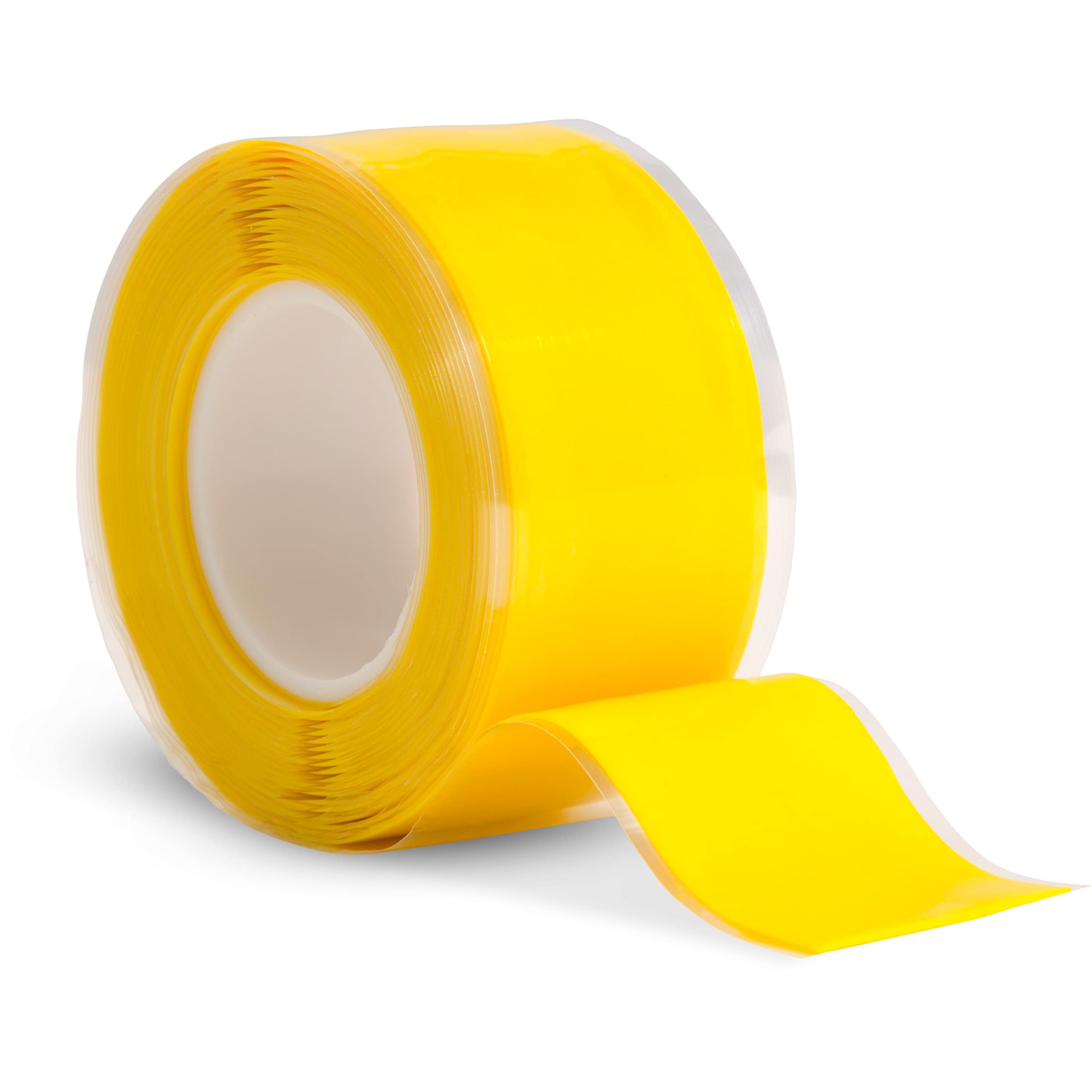 Self-Fusing Silicone Bike Handlebar Tape - 10 Ft Waterproof Grip Tape for Road Bikes & Cycling - Repair & Improve Comfort - Perfect for Commuting, Training & Long-Distance Rides (Yellow)