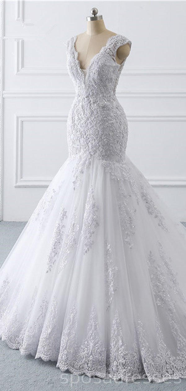 Elegant Cap Sleeve White Lace Wedding Dress - Affordable Bridal Gown WD511 | Perfect for Beach Weddings, Church Ceremonies & Vow Renewals