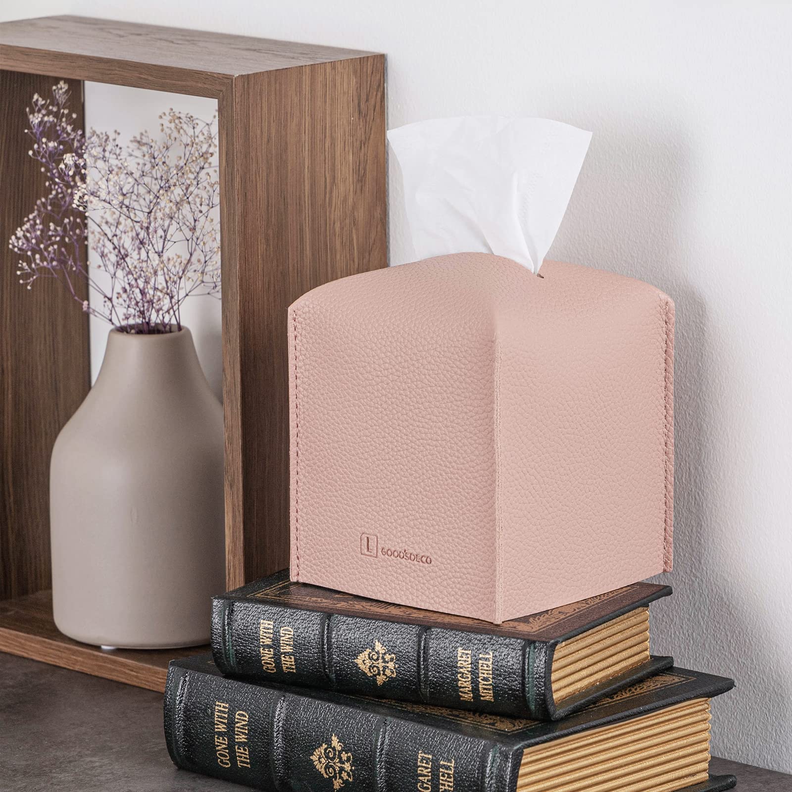 Premium PU Leather Tissue Box Cover Holder - Modern Decorative Storage Cube for Facial Tissues | Stylish Home, Office & Bathroom Vanity Organizer | Perfect for Living Room, Bedroom & Guest Bath Decor