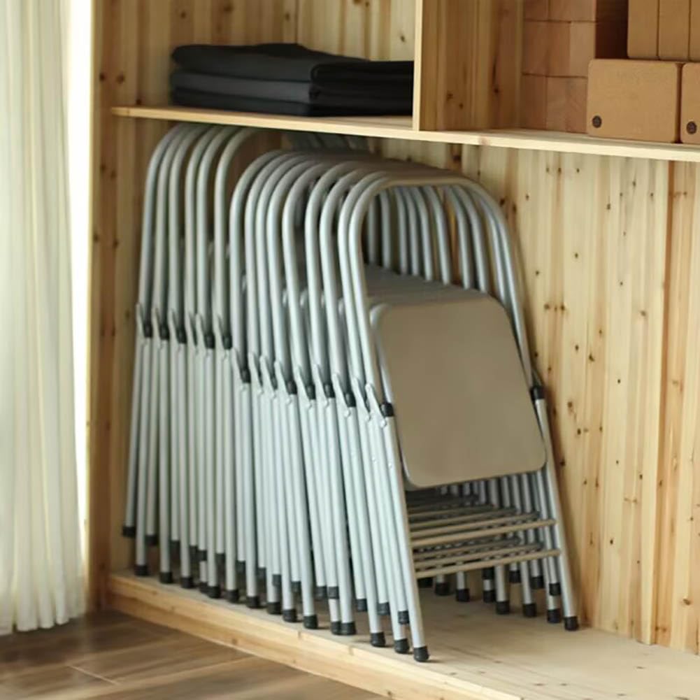 Iyengar Yoga Chair - Backless Metal Yoga Assist Chair for Deepening Poses, 48cm Seat Height - Perfect for Home Yoga Practice, Studio Sessions & Advanced Asana Training