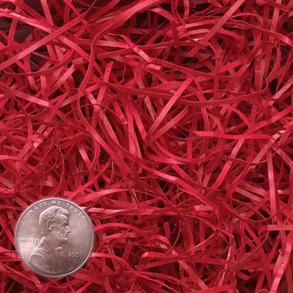 Premium Red Fine Cut Paper Shred for Christmas Decorations - Festive Holiday Party, Tree Trimming & Gift Wrapping Supplies by VeryFine Cut